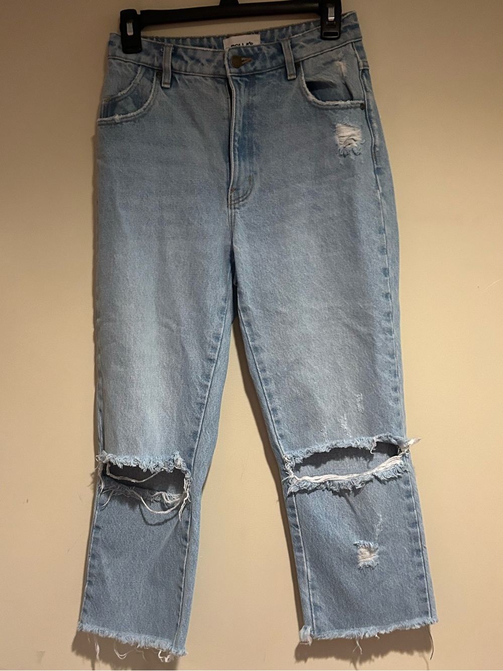 ROLLA'S Light Wash High Rise Straight Crop Jeans Sz 26